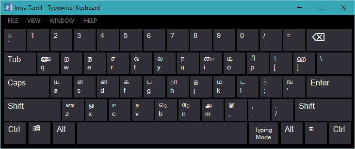 TypewriterOsk with English Keys